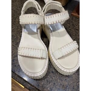 Dolce Vita Cream Platform Sandals